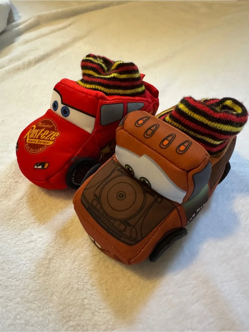 Lightning McQueen and Tow Mater Toddler Slippers - Size 7-8